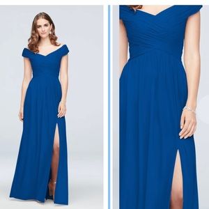 Blue sapphire size 10 fits 6-8, never worn! After-six brand Bella bridesmaids